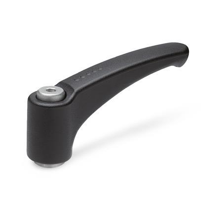 Otto Ganter Adjustable Hand Lever Zinc Die Casting Bushing Stainless Steel, GN 602.1